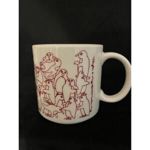 Taylor Ng Naughty Red Penguins Mug Coffee Cup Orgy San Francisco 1984 Japan